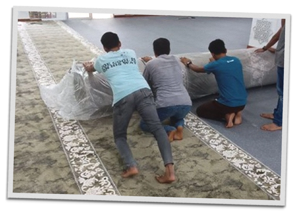 Karpet Diratakan Dengan Sempurna